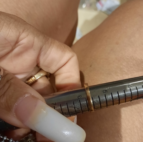 AUTHENTIC GENUINE SOLID 10K YELLOW GOLD BLUE & WHITE SAPPHIRE ENGAGEMENT RING - Picture 5 of 10